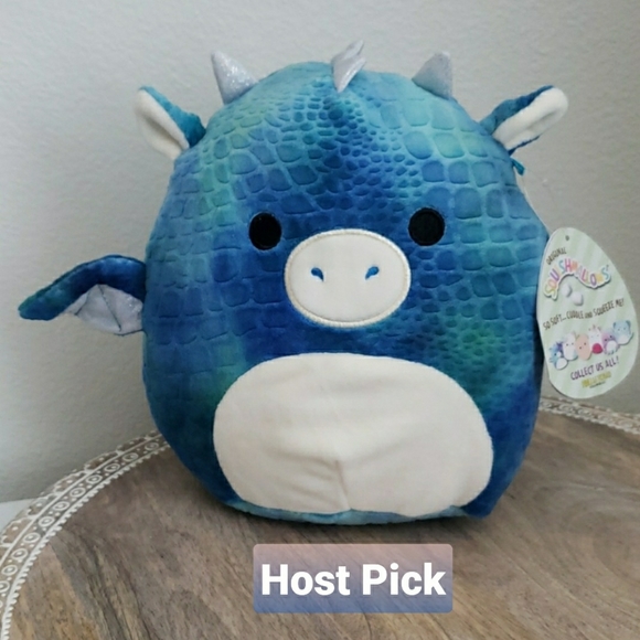 Squishmallows Other - NWT Squishmallow Dominic the Dragon Blue 8in